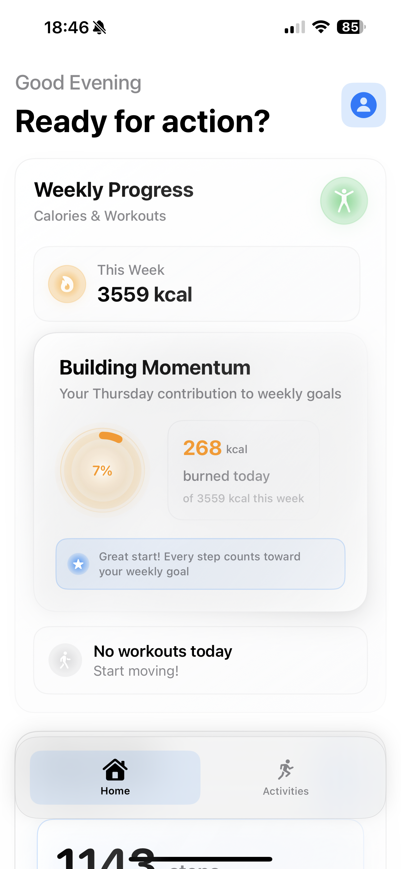 Velora Progress Dashboard
